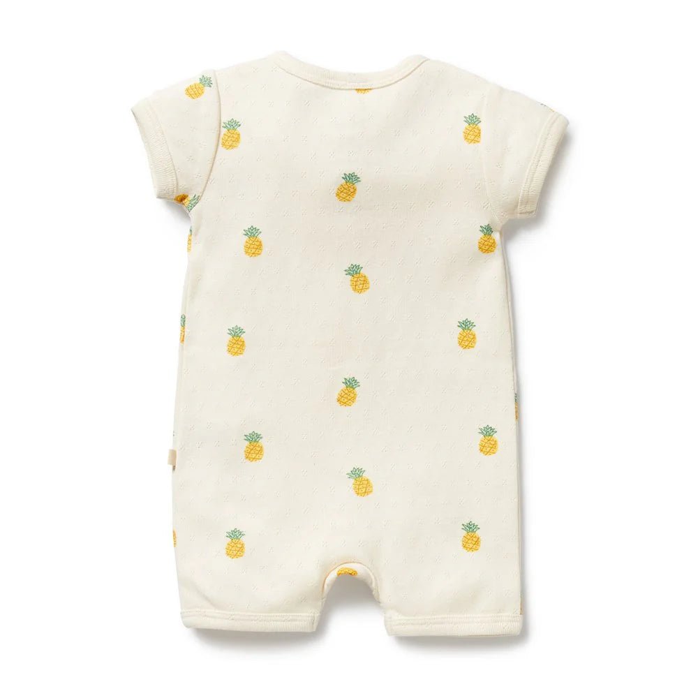 Piney Pals Organic Pointelle Boyleg Zipsuit - Aster & Ruby