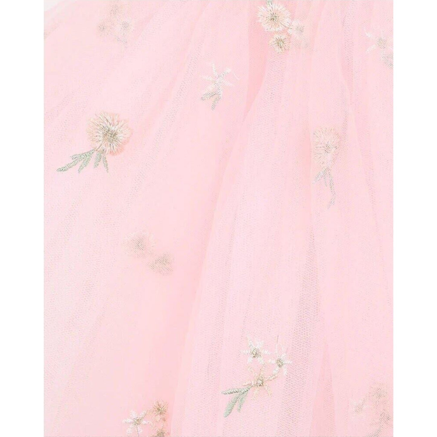 bebe Pink Floral Embroidered Back Bow Tulle Dress 3–10 Yrs | Aster & Ruby