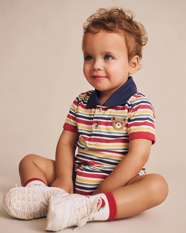 Preppy Polo Romper - Aster & Ruby