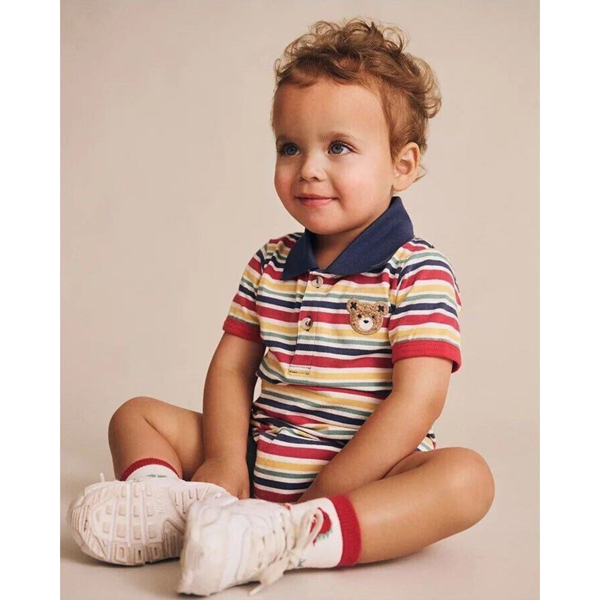 Huxbaby Preppy Polo Romper | Aster & Ruby