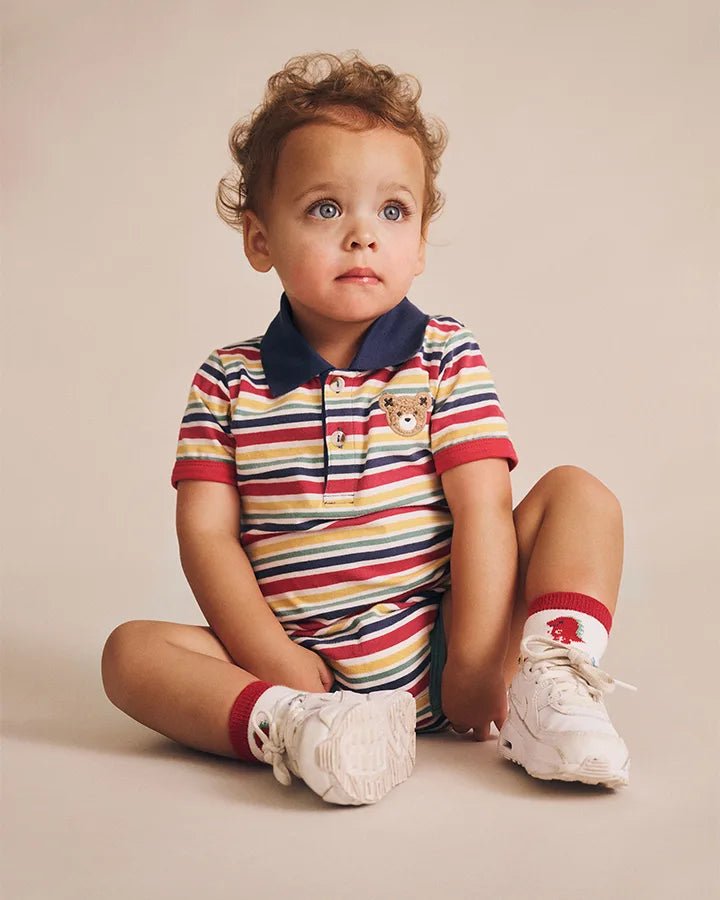 Preppy Polo Romper - Aster & Ruby