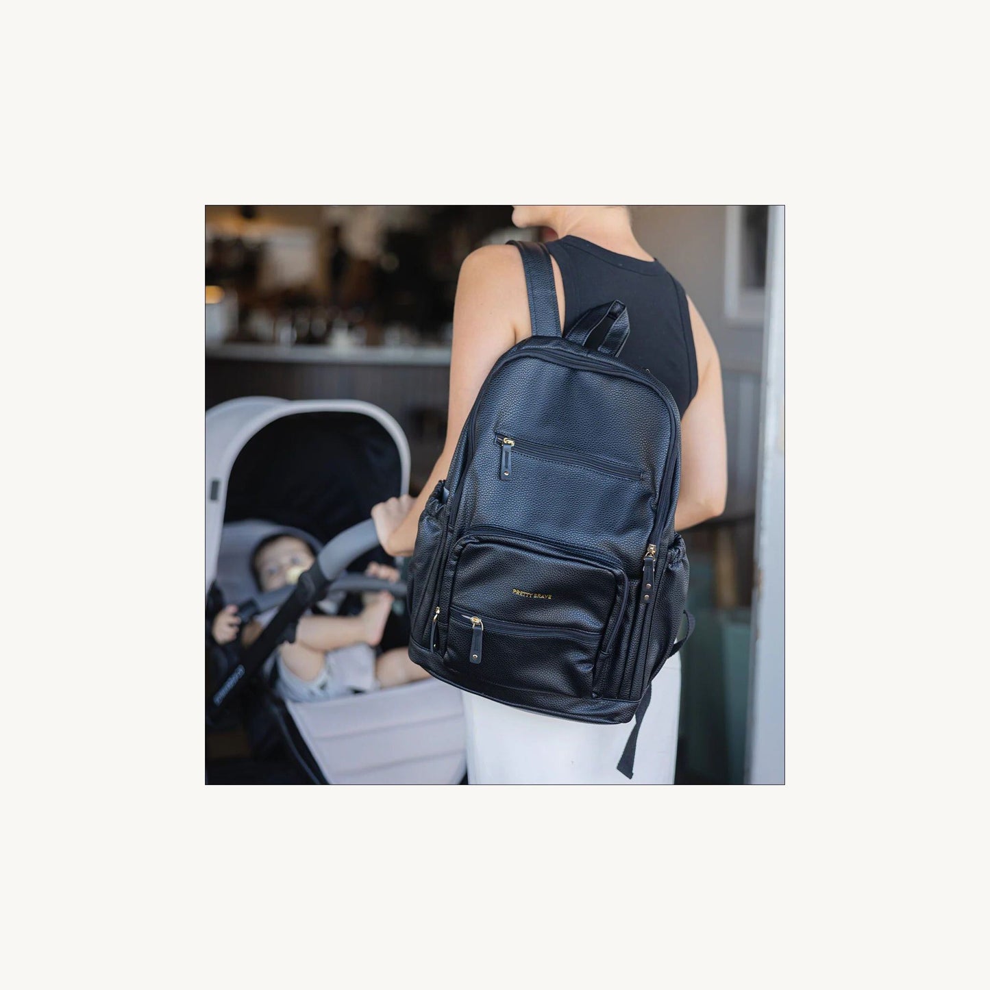 Pretty Brave Chloe Backpack Black Pebble | Aster & Ruby