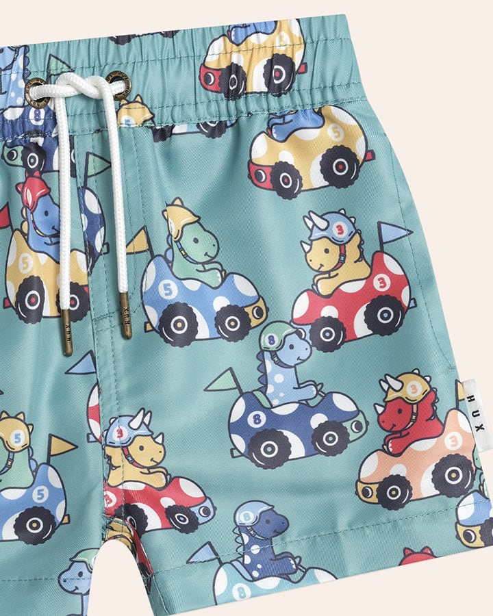 Racer Dino Swim Shorts - Aster & Ruby