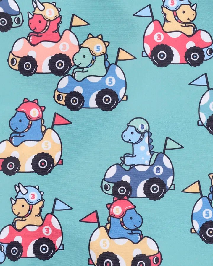 Racer Dino Swimsuit Shortie - Aster & Ruby