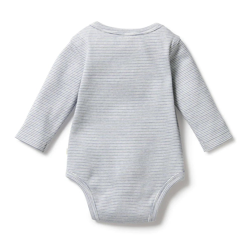 Rain Drop Organic Long Sleeve Body Suit - Aster & Ruby