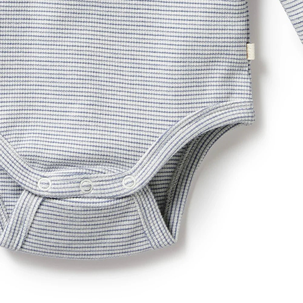 Rain Drop Organic Long Sleeve Body Suit - Aster & Ruby