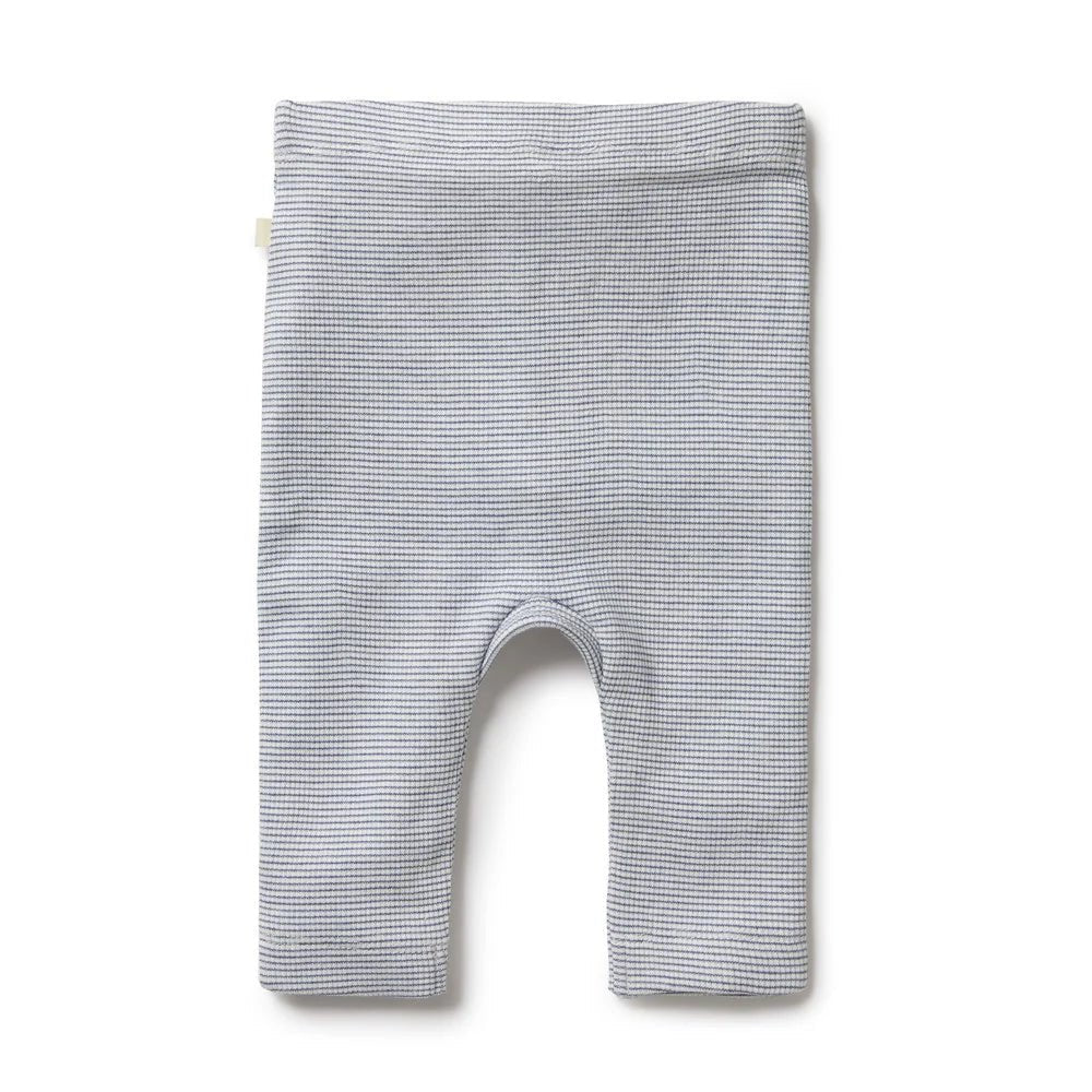Rain Drop Organic Stripe Rib Leggings - Aster & Ruby