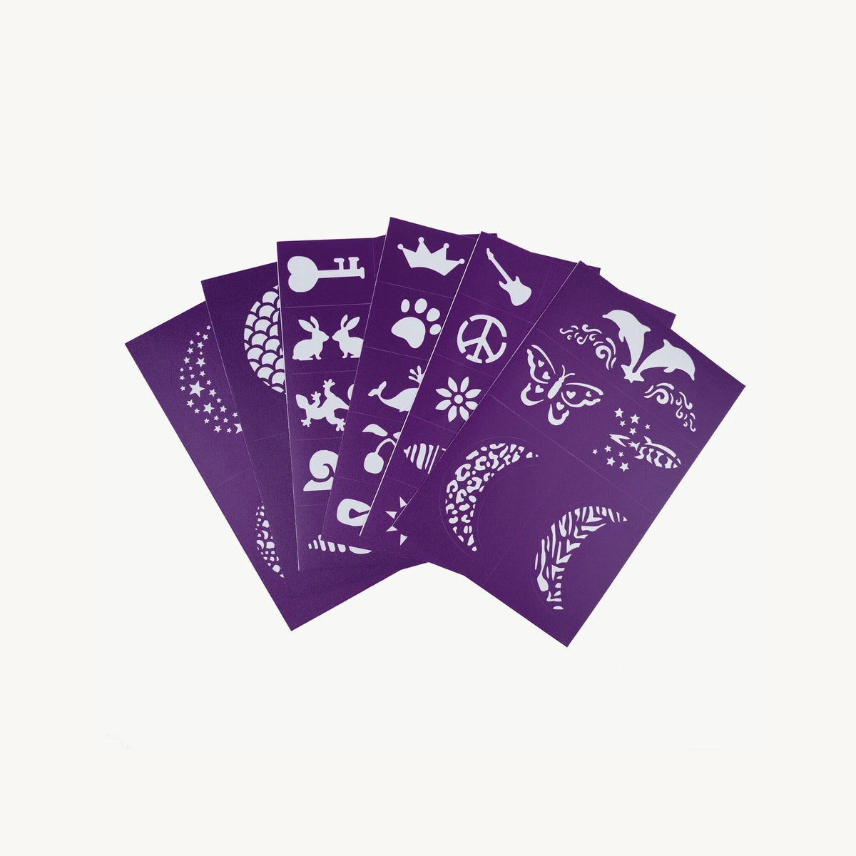 Oh Flossy Reusable Face Paint Stencils Purple | Aster & Ruby