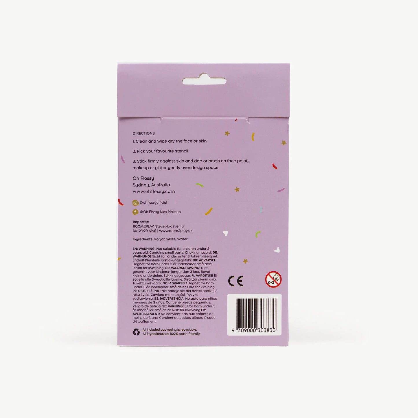 Reusable Face Paint Stencils Purple - Aster & Ruby