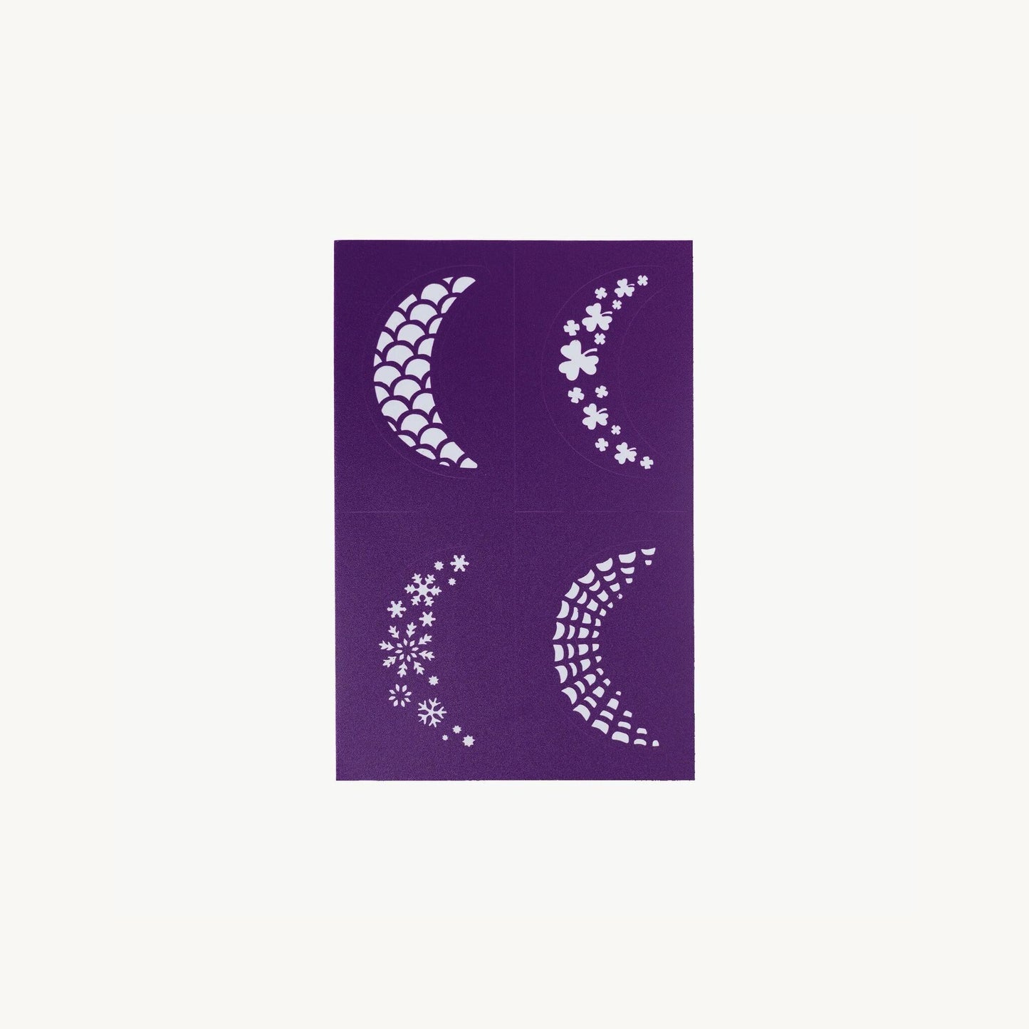 Oh Flossy Reusable Face Paint Stencils Purple | Aster & Ruby