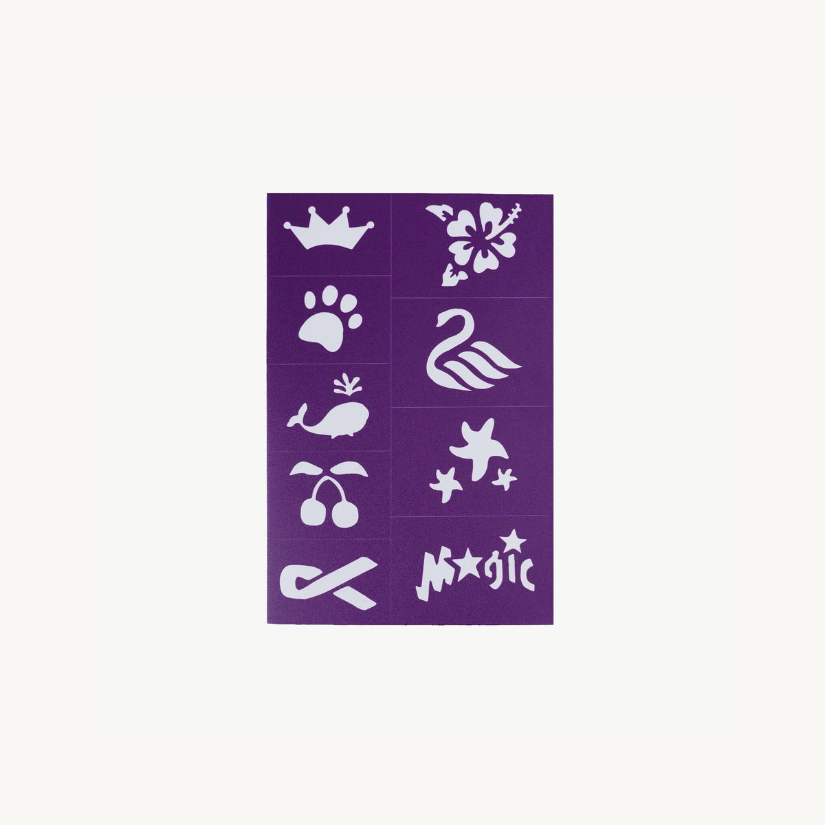 Oh Flossy Reusable Face Paint Stencils Purple | Aster & Ruby