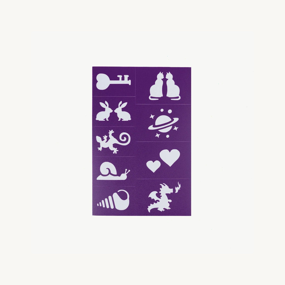 Oh Flossy Reusable Face Paint Stencils Purple | Aster & Ruby