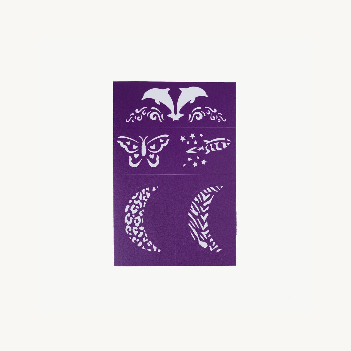 Oh Flossy Reusable Face Paint Stencils Purple | Aster & Ruby