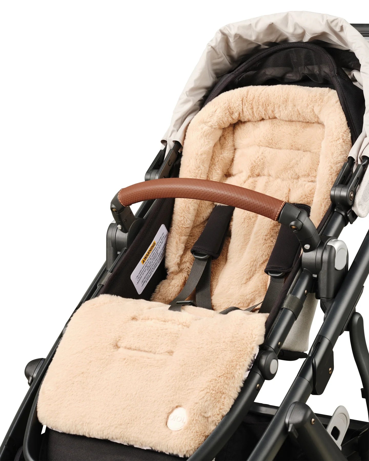 Reversible Cozy Fleece Pram Liner Houndstooth - Aster & Ruby