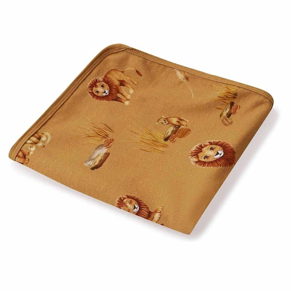 Roar Baby Jersey Wrap & Beanie Set - Aster & Ruby