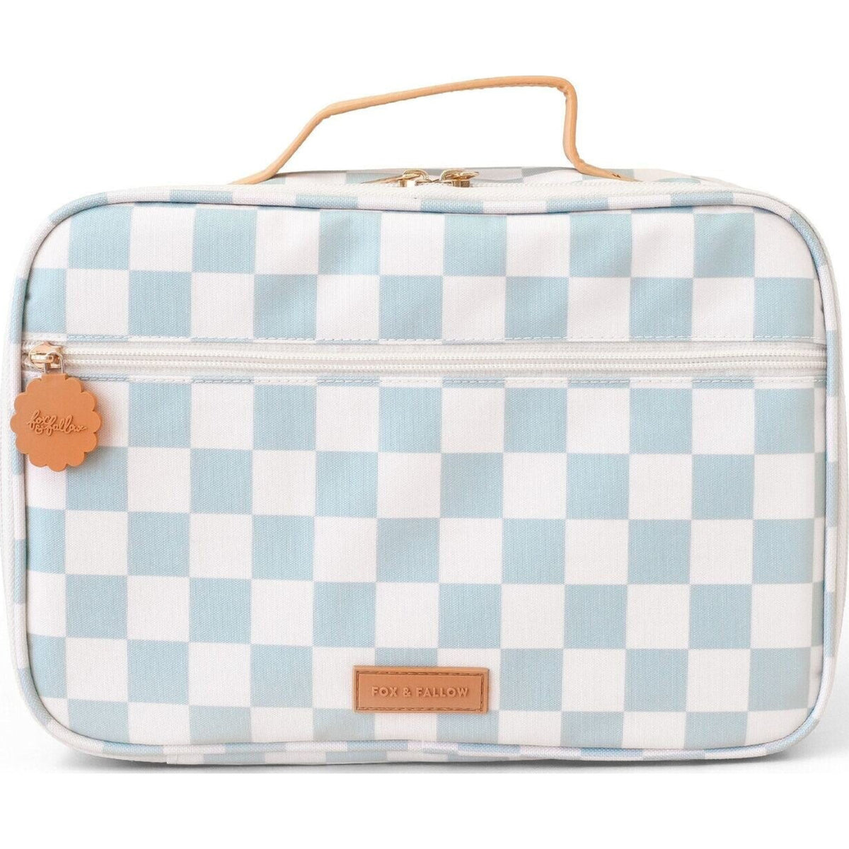 Fox & Fallow Sage Check Large Lunch Bag | Aster & Ruby