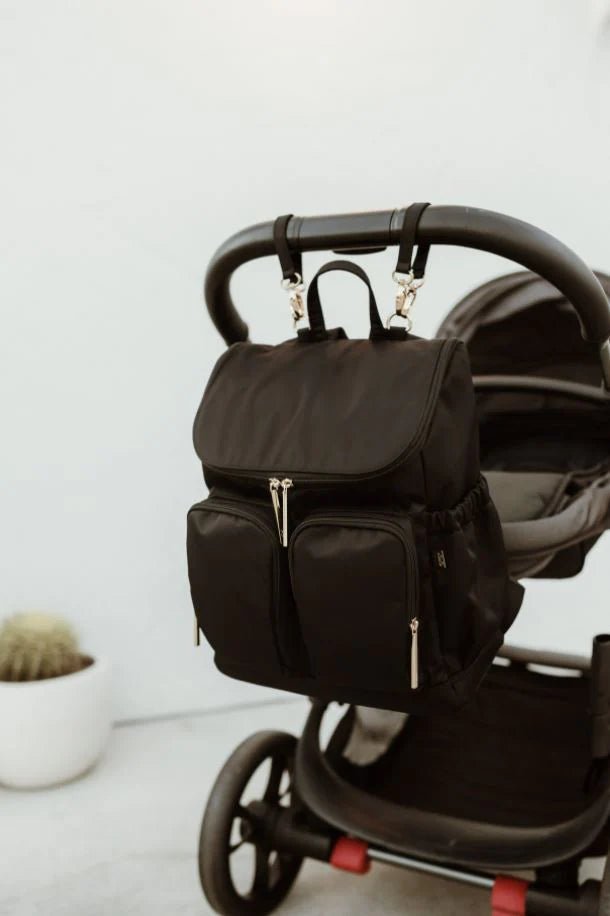 Signature Nappy Backpack Black Dimple - Aster & Ruby