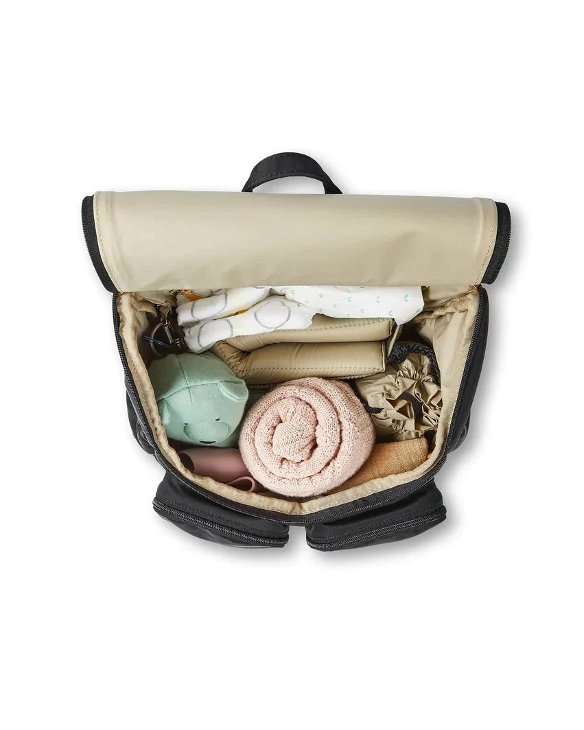 Signature Nappy Backpack Black Dimple - Aster & Ruby
