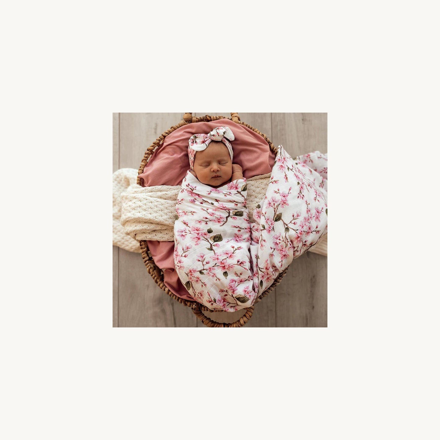 Snuggle Hunny Kids Organic Muslin Wrap Cherry Blossom | Aster & Ruby