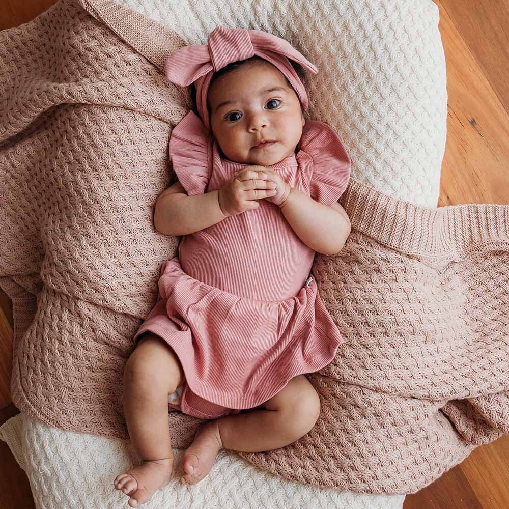 Snuggle Hunny Rose Organic Dress-Aster & Ruby