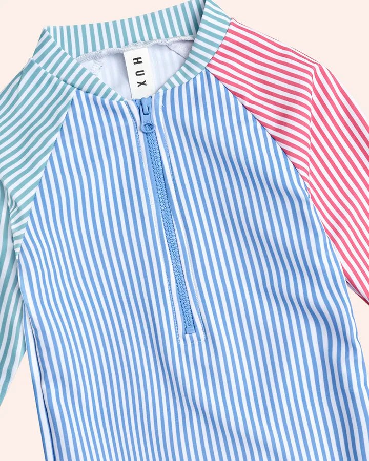 Spliced Stripe Swimsuit Shortie - Aster & Ruby