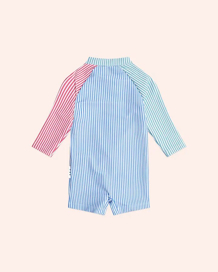 Spliced Stripe Swimsuit Shortie - Aster & Ruby