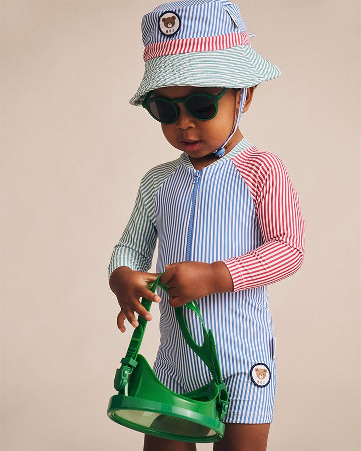 Spliced Stripe Swimsuit Shortie - Aster & Ruby