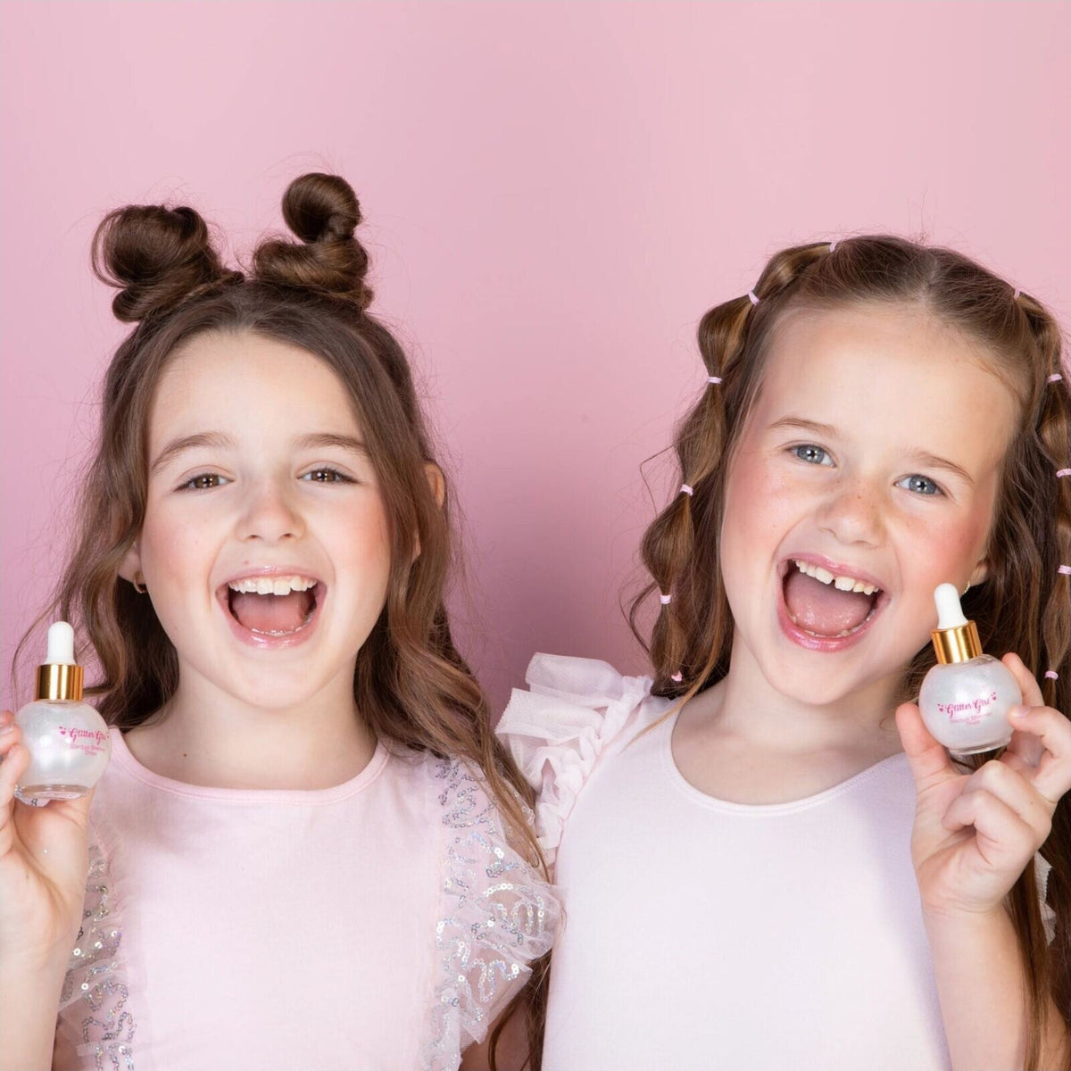 Glitter Girl Stardust Shimmer Drops – Pink-Pearl Glow for Face & Body | Aster & Ruby