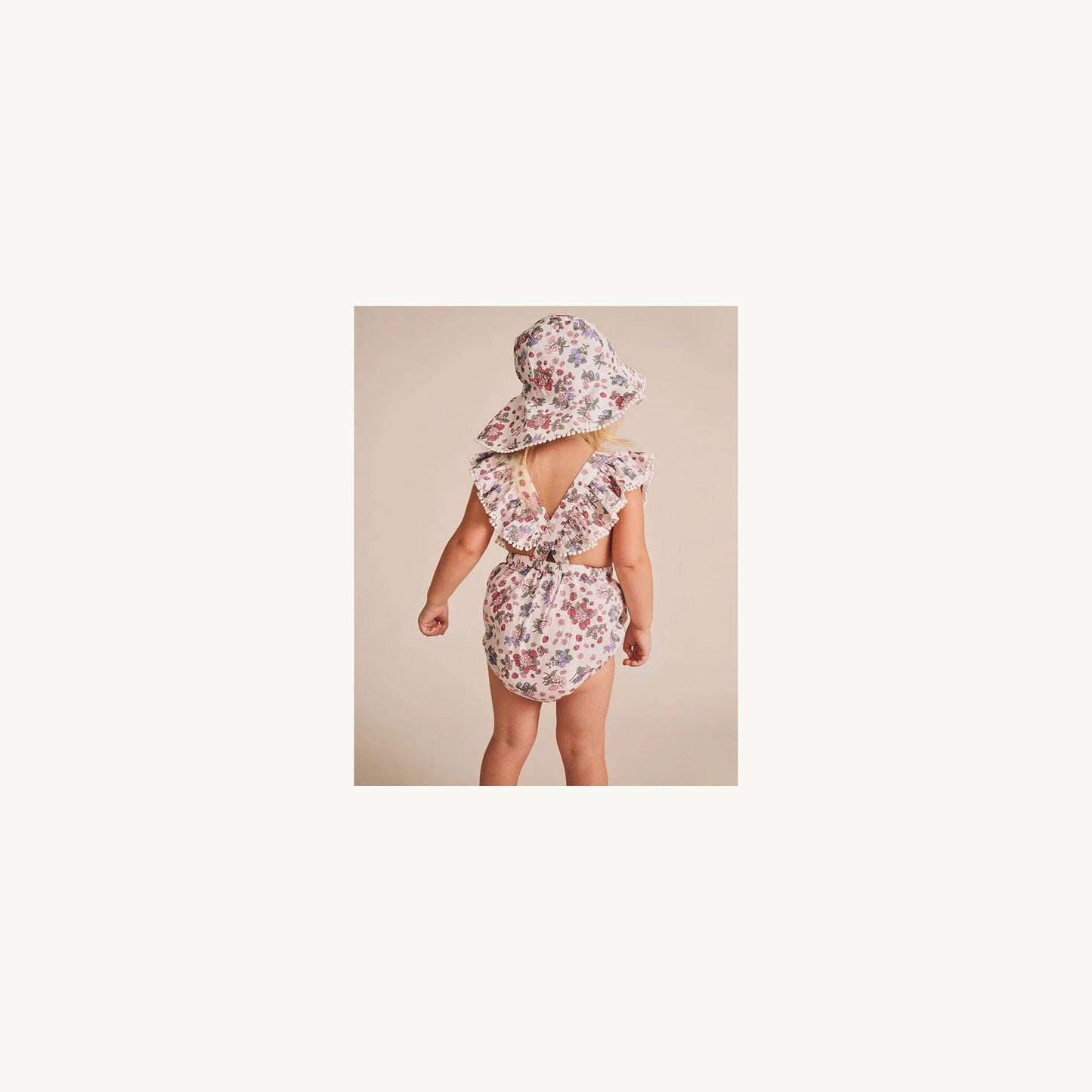 Huxbaby Stawberry Garden Playsuit Cream | Aster & Ruby