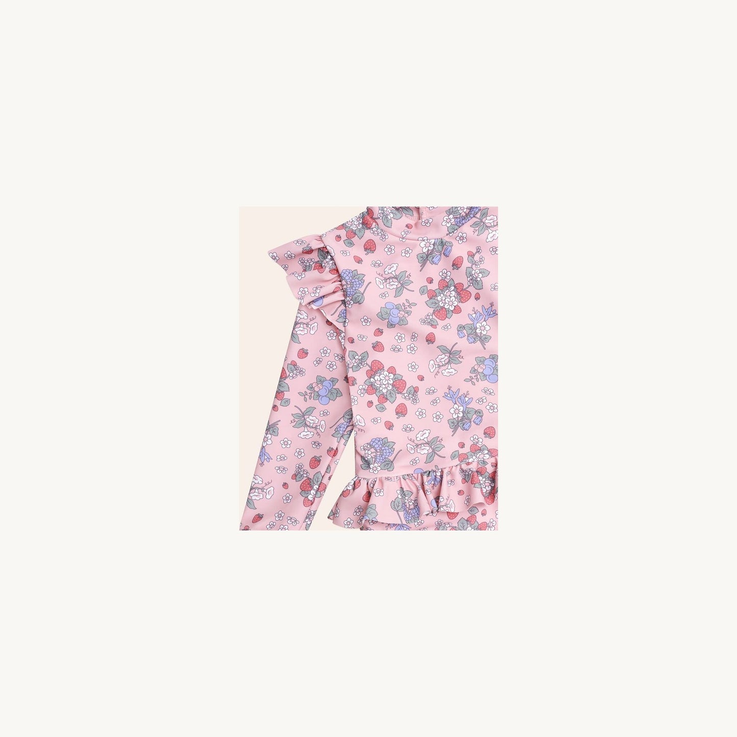 Huxbaby Strawberry Garden Frill Swimsuit | Aster & Ruby