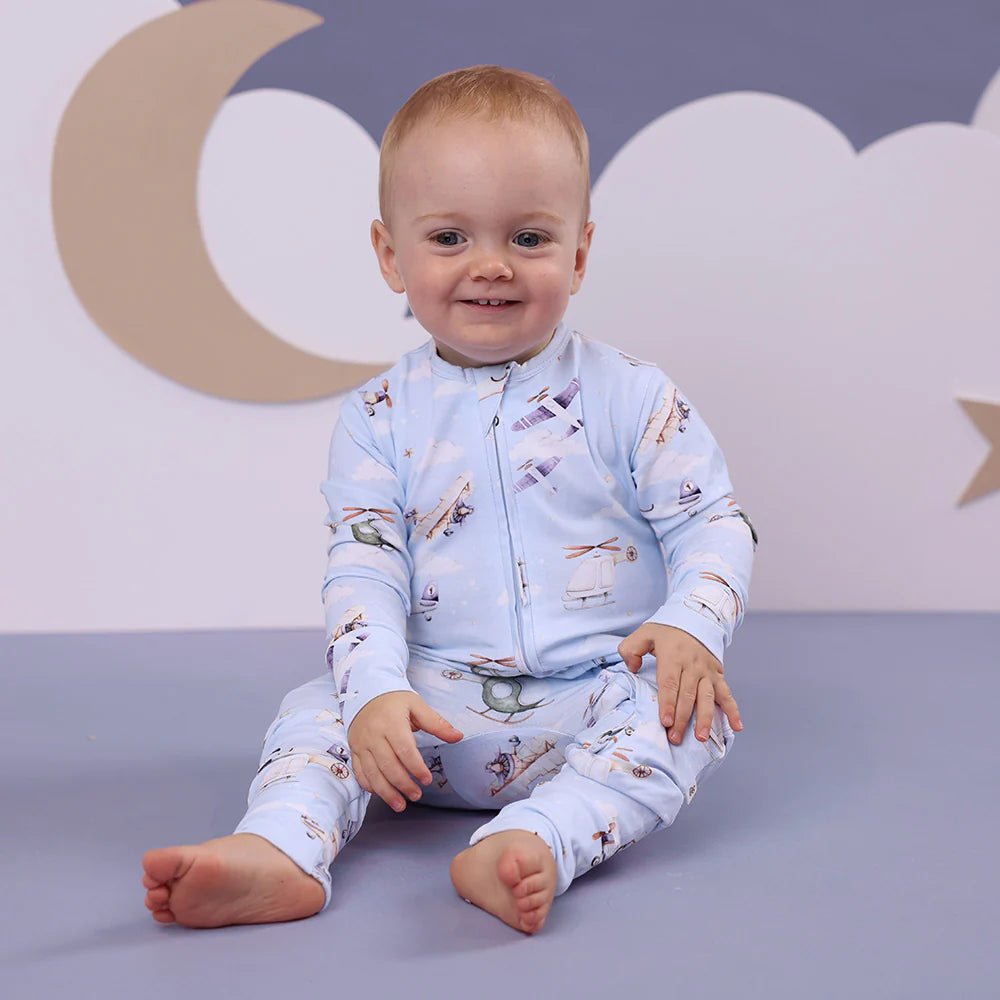 Taking Flight Organic Snugglesuit Convertible Romper - Aster & Ruby