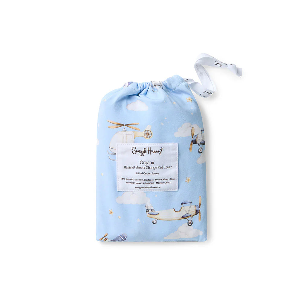 Taking Flight Organic Bassinet Sheet / Change Pad Cover