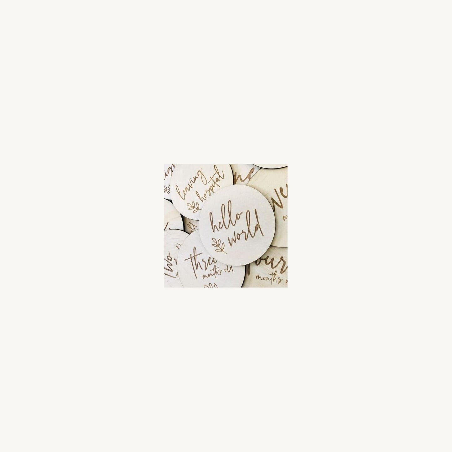 Timber Tinkers Timber Tinkers Leaf Milestone Wood Discs | Aster & Ruby