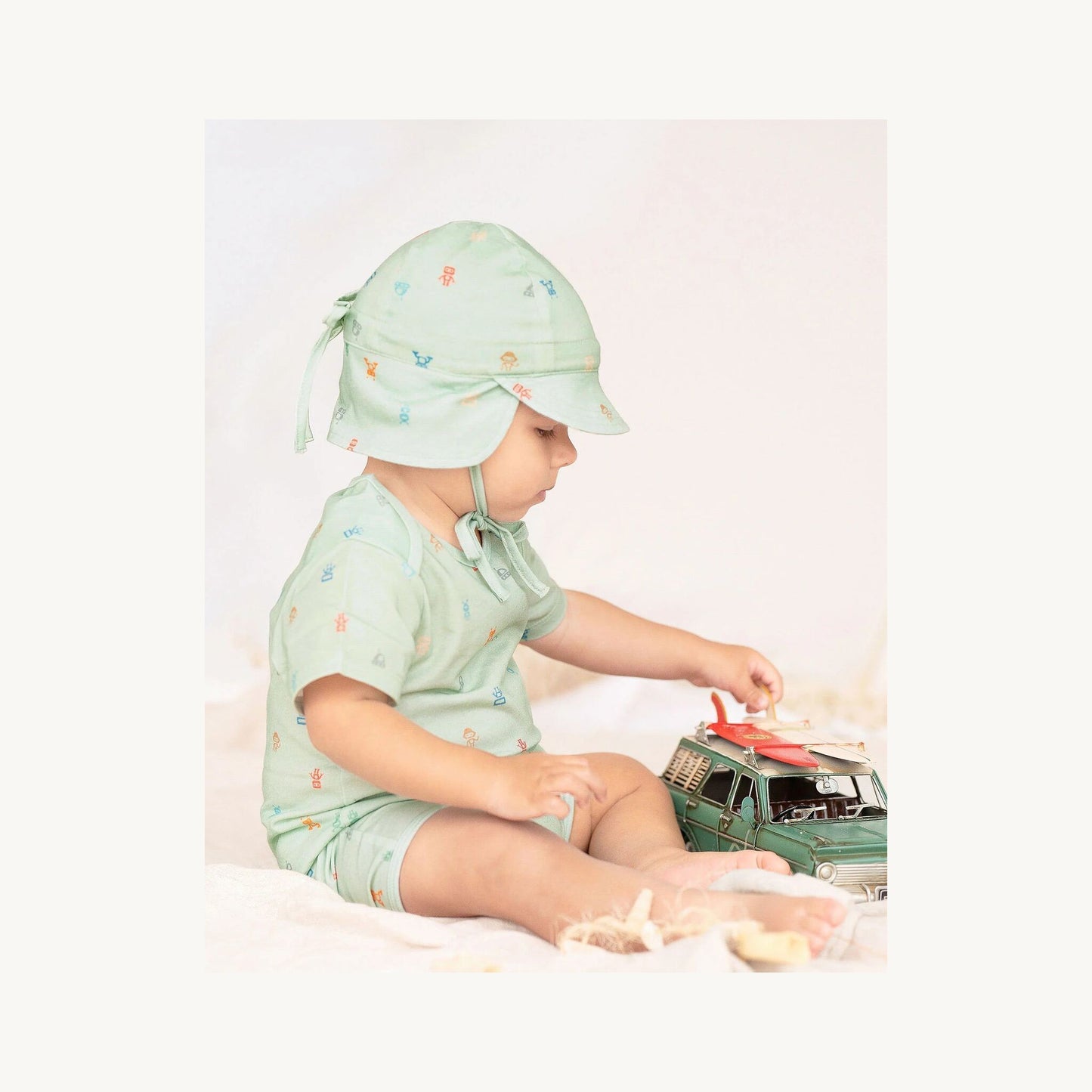 Toshi toshi Flap Cap Bambini - Cyborg Thyme | Aster & Ruby
