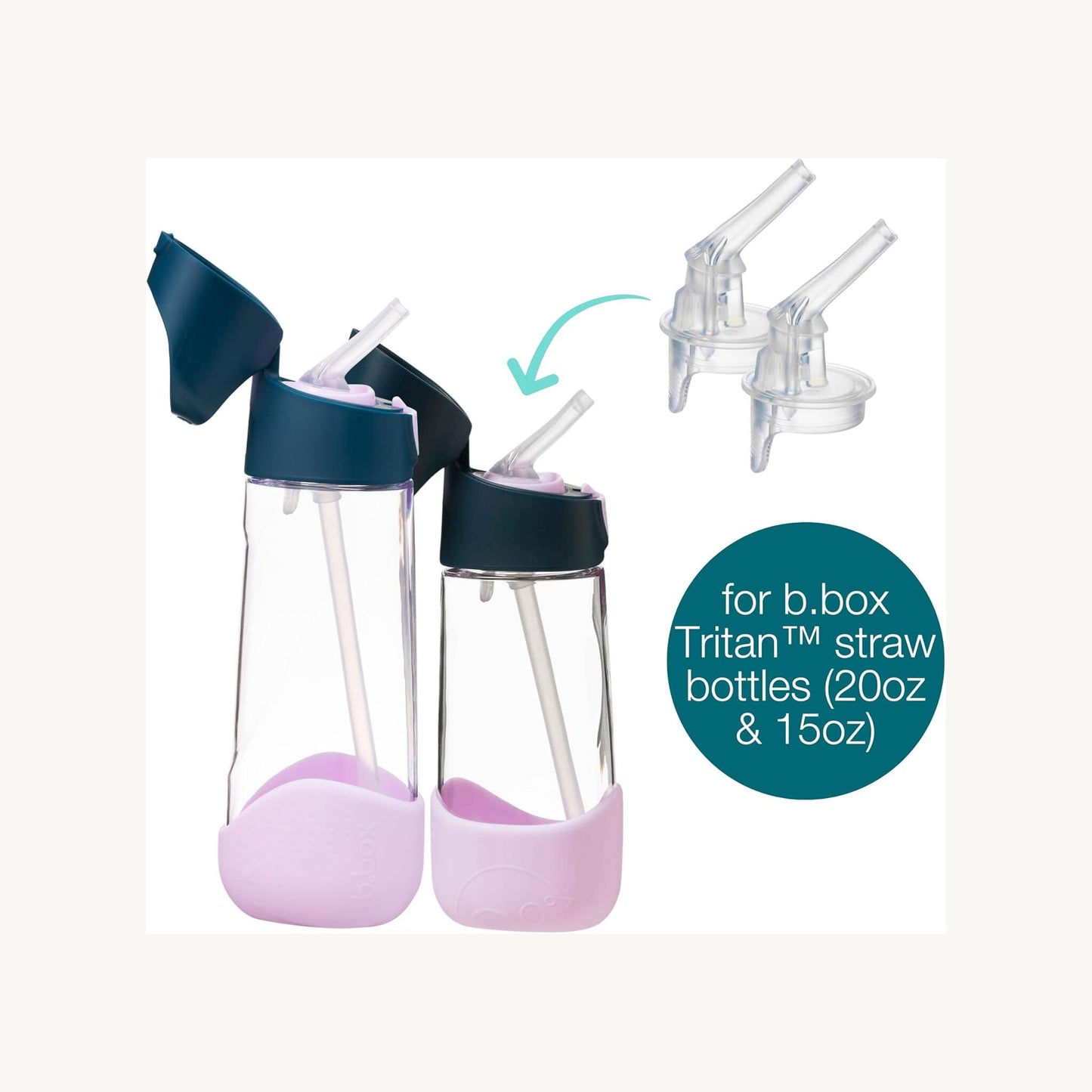 Tritan Drink Bottle Replacement Straw Top 2pk – kids drink bottle by b.box | Aster & Ruby