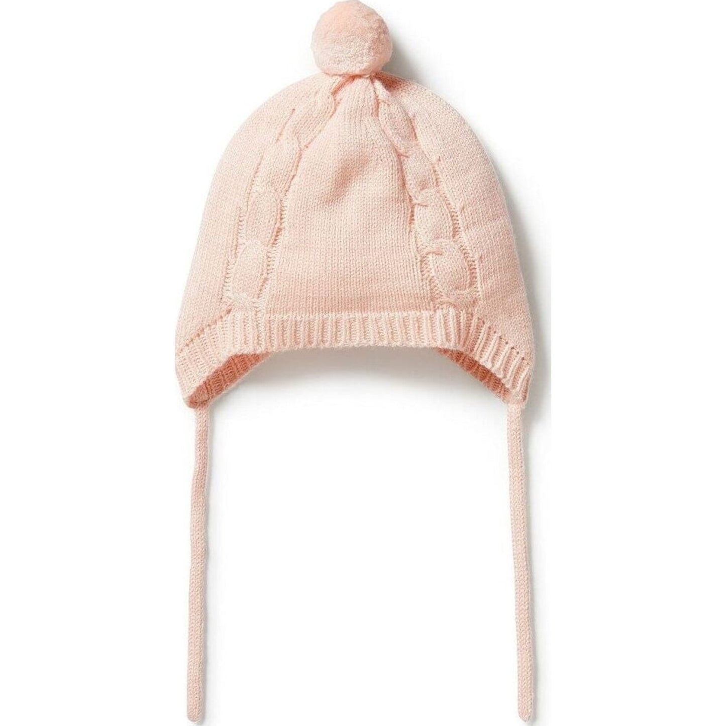 Wilson & Frenchy Wilson & Frenchy Knitted Mini Cable Bonnet Blush | Aster & Ruby