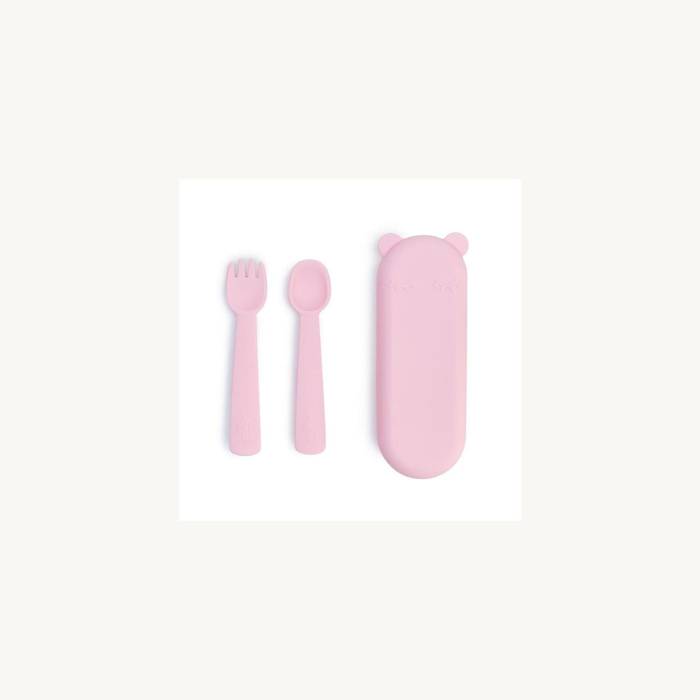 We Might Be Tiny WMBT Feedie Fork & Spoon Set Powder Pink | Aster & Ruby