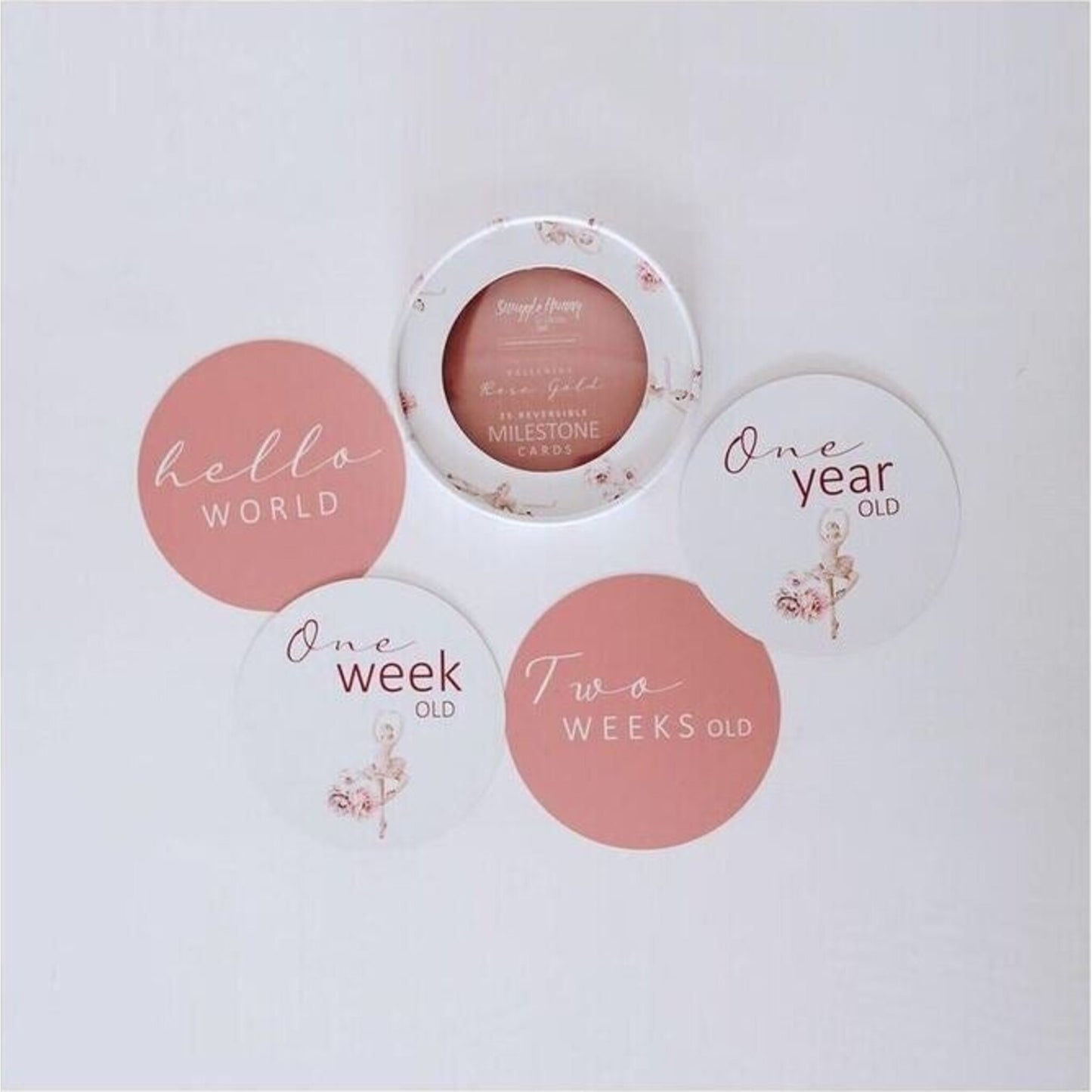 Snuggle Hunny Kids Milestone Cards Ballerina/Rosa | Aster & Ruby