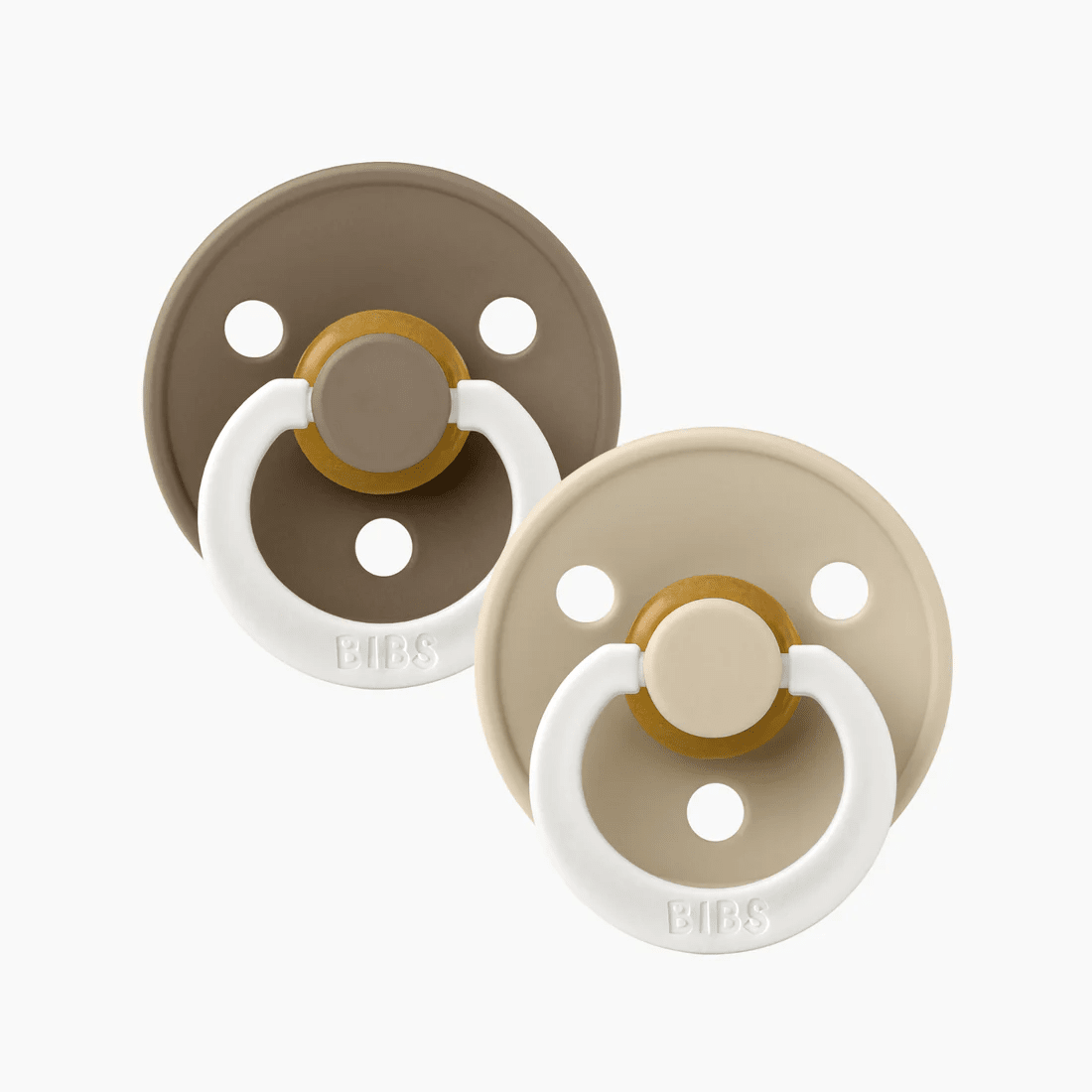 Pacifier 2pk Colour Glow Vanilla/Dark Oak - Aster & Ruby
