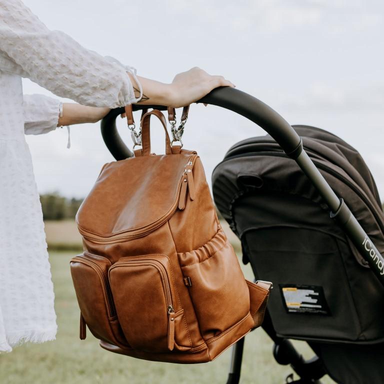 Signature Nappy Backpack - Tan - Aster & Ruby