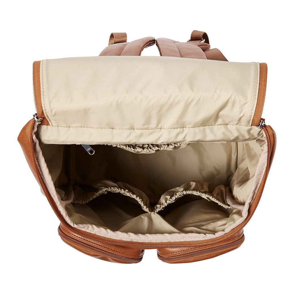 Signature Nappy Backpack - Tan - Aster & Ruby