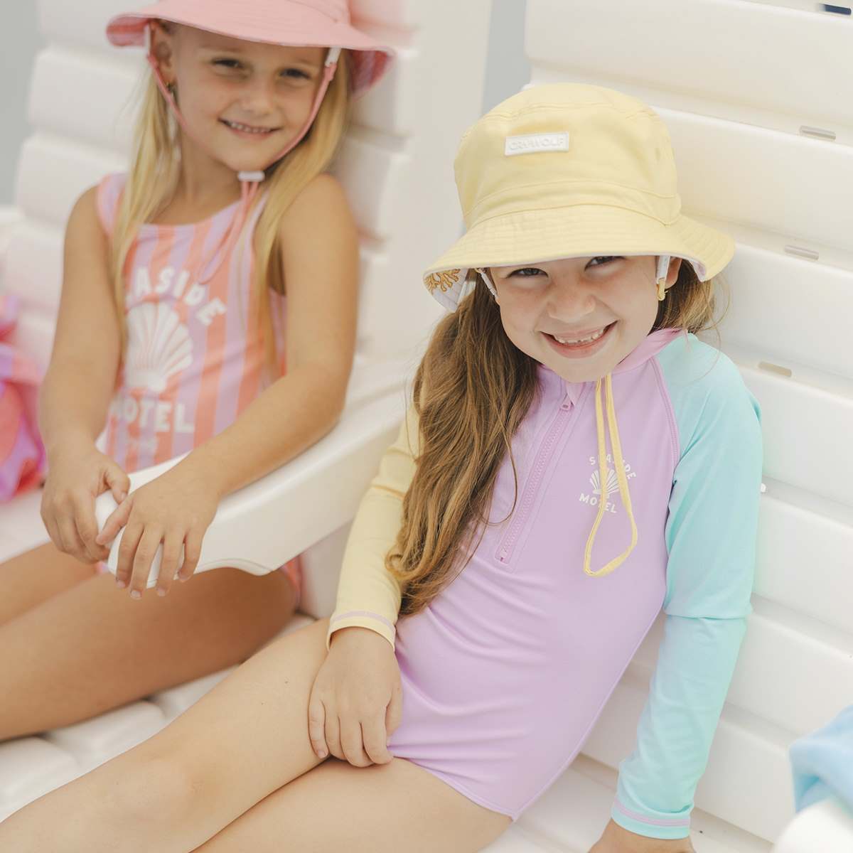 Long Sleeve Swimsuit Poolside Colourblock
