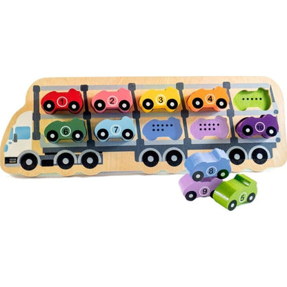 Kiddie Connect 1-10 Car Puzzle | Aster & Ruby