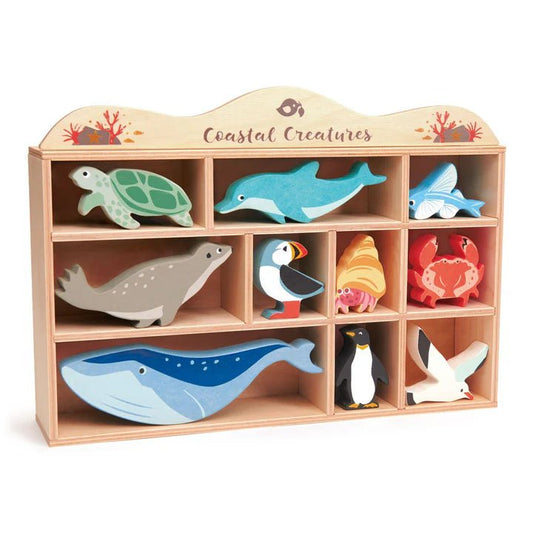 1 Piece Coastal Animals Display Shelf Set - Aster & Ruby