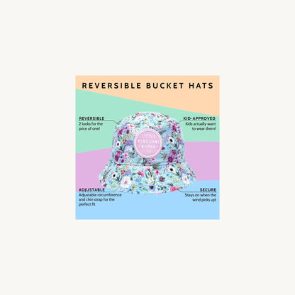 Little Renegade Company Reversible Bucket Hat Meadow | Aster & Ruby