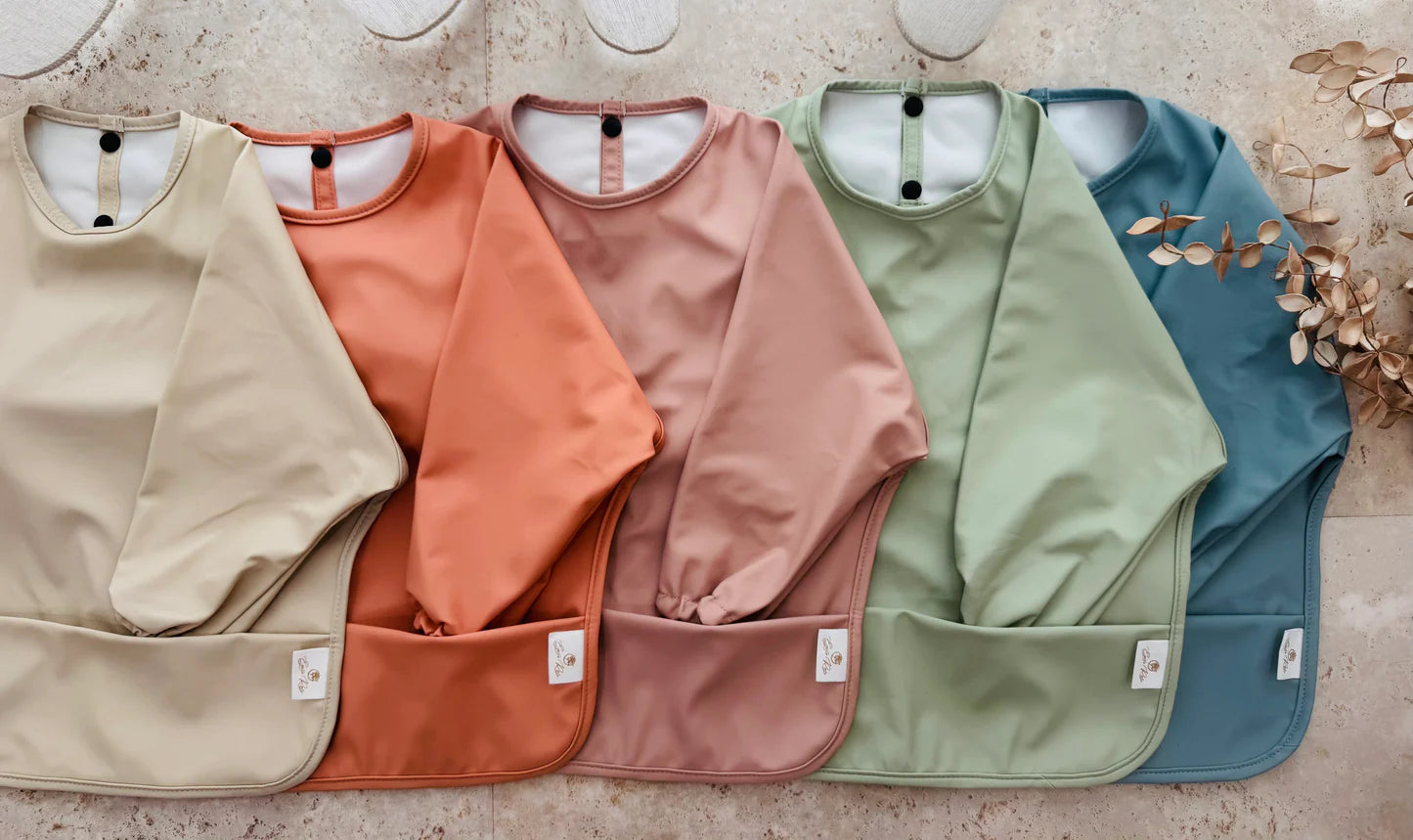 Long Sleeve Smock Bib - Small / Blue