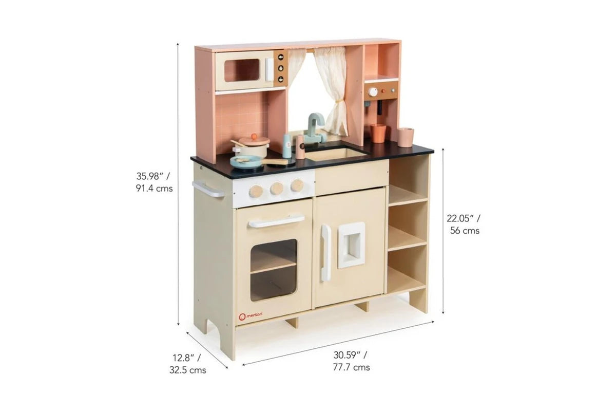 Cream Play Kitchen Wooden Toy Set (PRE-ORDER ITEM)