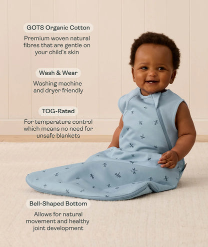 Side Zip Premium Sleeping Bag 1.0 TOG Dragonflies