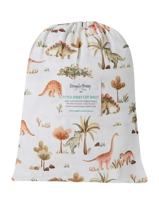 Dino Fitted Cot Sheet