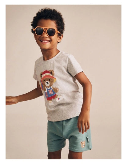 Huxbaby Furry Huxbear Shorts Green | Aster & Ruby